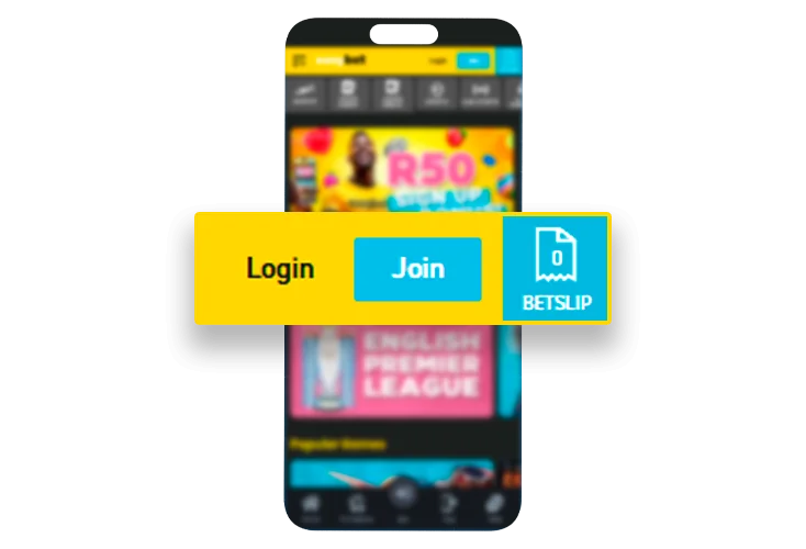 Login and registration button