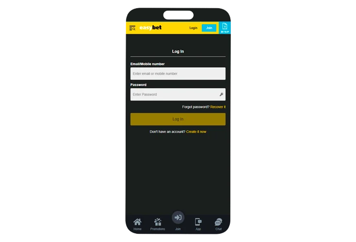 Entering personal data